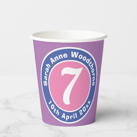 Kinderfeier mit Alter Pappbecher (Rückseite)