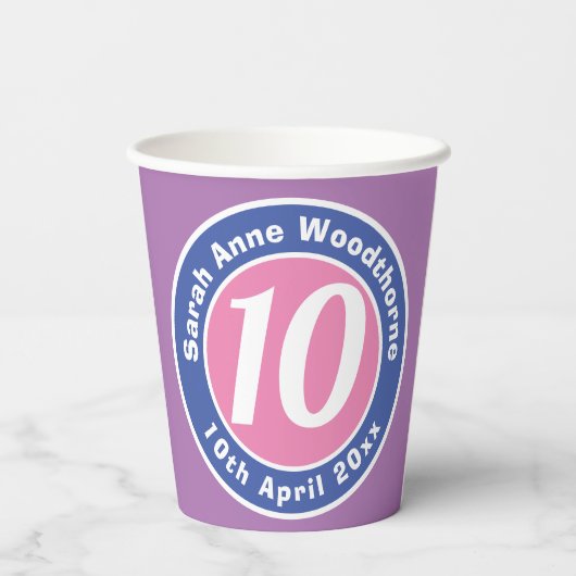 Kinderfeier mit Alter Pappbecher (Rückseite)