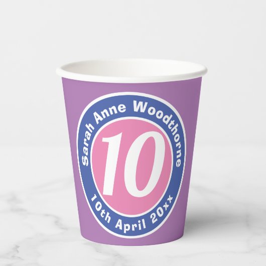 Kinderfeier mit Alter Pappbecher (Vorderseite)