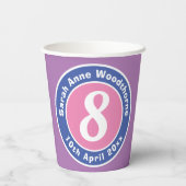 Kinderfeier mit Alter Pappbecher (Rückseite)