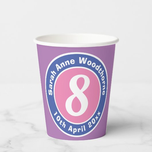 Kinderfeier mit Alter Pappbecher (Rückseite)