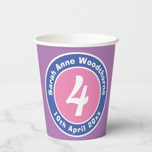 Kinderfeier mit Alter Pappbecher (Rückseite)