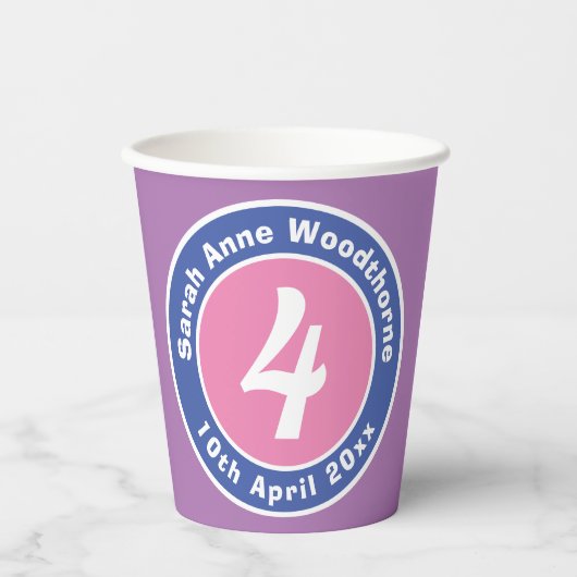 Kinderfeier mit Alter Pappbecher (Vorderseite)