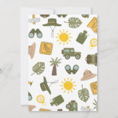 Kinderfeier Safari Geburtstag Party Einladung (Rückseite)