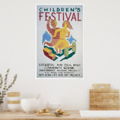Kinderfestival NYC 1940 WPA Poster (Küche)