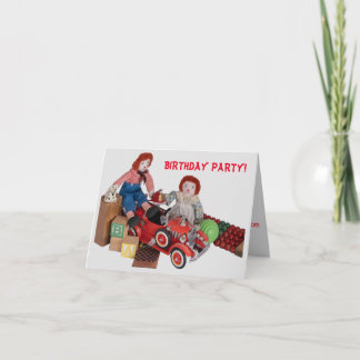 Kinderfeuer Motor Raggedy Andy Andy Birthday Party Einladung