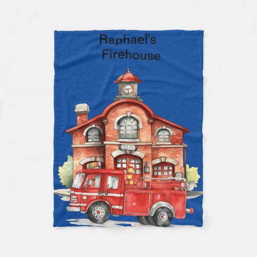 Kinderfeuerhaus und Motor Fleecedecke (Vorderseite)