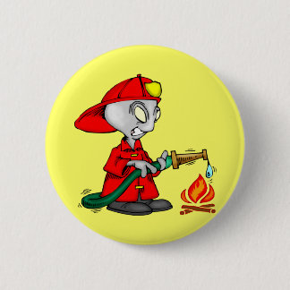 Kinderfeuerwehrmann-T-Shirts und Kindergeschenke Button