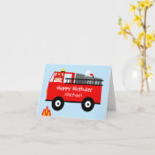 Kinderfeuerzug - Personalisierte Geburtskarte Karte (Gelbe Blume)