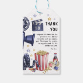 Kinderfilmnacht Geburtstagsparty Danke Geschenkanhänger (Vorderseite)
