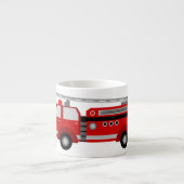 Kinderfiretruck-kleine Keramik-Tasse Espressotasse (Vorderseite)