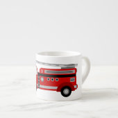 Kinderfiretruck-kleine Keramik-Tasse Espressotasse (Vorderseite Rechts)