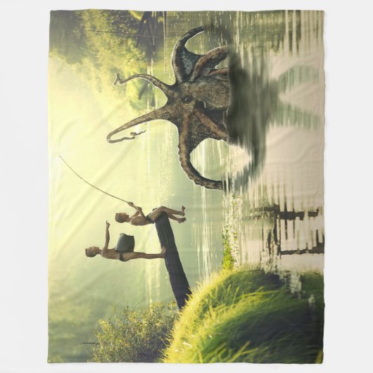 KINDERFISCHEREI FÜR MONSTER FLEECEDECKE (Vorderseite)