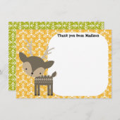 Kinderflache Tafel danke Ihnen Karten Brown Deer (Vorne/Hinten)