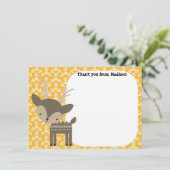 Kinderflache Tafel danke Ihnen Karten Brown Deer (Stehend Vorderseite)
