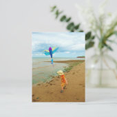 Kinderfliegerdrachen Postkarte (Stehend Vorderseite)