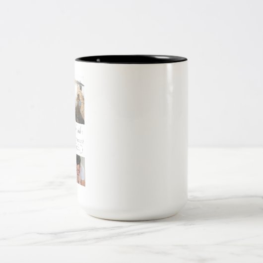 Kinderfoto-Collage der Beststen Vater-Familie der Zweifarbige Tasse (Mittel)