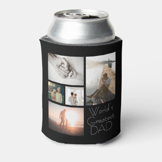 Kinderfoto-Collage für die Beste Vater-Familie der Dosenkühler (Kanne Rückseite)