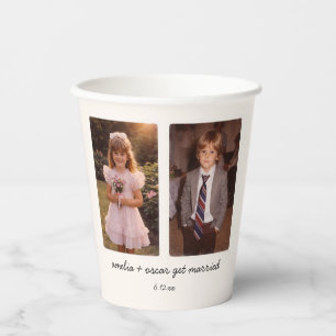 Kinderfoto Hochzeitsempfang Cocktailparty Pappbecher