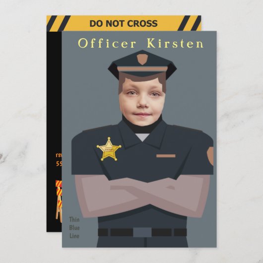 Kinderfoto-Vorlage Geburtstag Einladung (Vorne/Hinten)