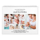 Kinderfotografie-Collage-Familie im ersten Jahr Kalender (Titelbild)
