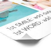 Kinderfotografie-Collage-Familie im ersten Jahr Poster (Ecke)