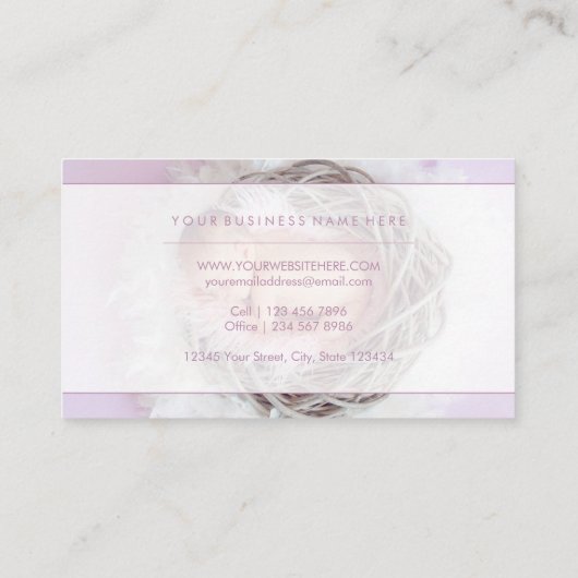 Kinderfotografie Visitenkarte (Rückseite)