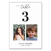 Kinderfotos Fotos Tischnummer 3 Hochzeit (Rückseite)