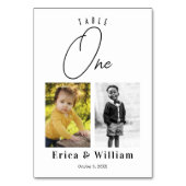 Kinderfotos Fotos Tischnummern Hochzeit (Rückseite)