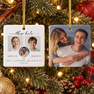 Kinderfotos Hochzeit Verlobung Weihnachten Keramikornament