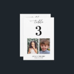 Kinderfotos Tischnummer Hochzeitskartenzeichen<br><div class="desc">Dekorieren Sie Ihren Hochzeitstisch mit dieser Nummernkarte, mit den Bildern von Bräuten und Bräutigams aus der Kindheit und dem von Ihnen gewünschten Text. Fügen Sie einfach Ihre eigenen Daten hinzu, indem Sie auf die Option "Personalisieren" klicken. 🌸 BITTE BEACHTEN: Die Größe dieser Karte beträgt 3, 5" x 5". Wenn Sie...</div>