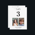 Kinderfotos Tischnummer Hochzeitskartenzeichen<br><div class="desc">Dekorieren Sie Ihren Hochzeitstisch mit dieser Nummernkarte,  mit den Bildern von Bräuten und Bräutigams aus der Kindheit und dem von Ihnen gewünschten Text. Fügen Sie einfach Ihre eigenen Daten hinzu,  indem Sie auf die Option "Personalisieren" klicken.</div>