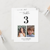 Kinderfotos Tischnummer Hochzeitskartenzeichen