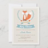 Kinderfox und Pfeile Einladung zur Kinderdusche (Vorderseite)