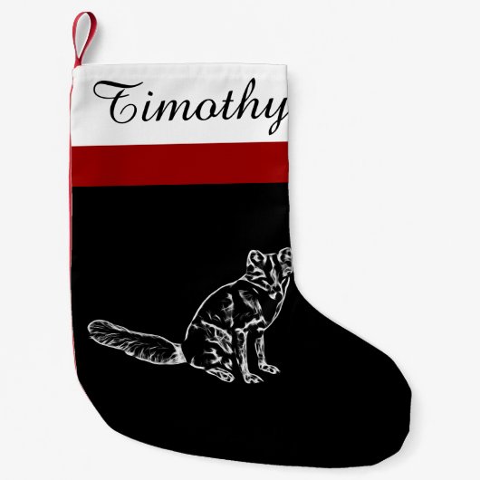 Kinderfox-WeihnachtsStrumpf mit kundengerechtem Kleiner Weihnachtsstrumpf (Vorderseite)