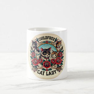 Kinderfreie Cat Lady Tasse