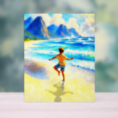 Kinderfreiheitstanz am Strand Acrylschild (Neutral)