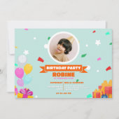 Kinderfreude Einladung zum Geburtstag (Vorderseite)