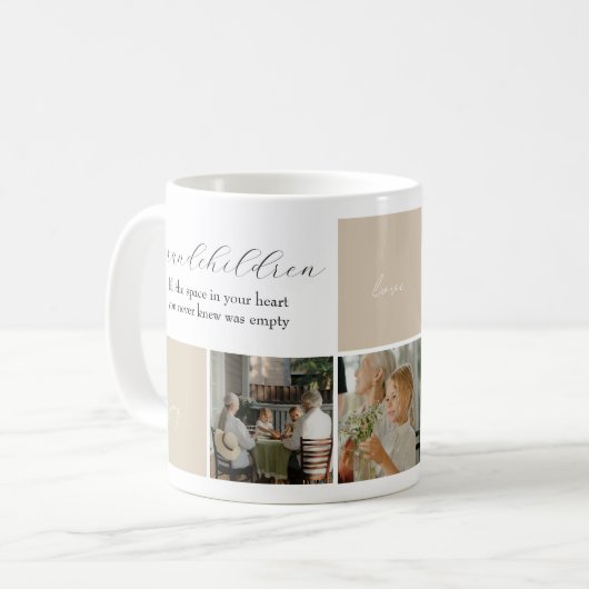 Kinderfreude | FotoCollage | Mocha Kaffeetasse (Vorderseite Links)