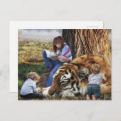 Kinderfreund Tigerurlaub Postkarte (Vorne/Hinten)