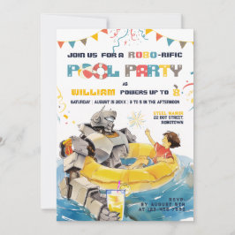 Kinderfreunde Pool Party Geburtstagseinladung Einladung