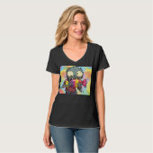 Kinderfreundliche Halloween-Illustration T-Shirt (Vorderseite Vollansicht)