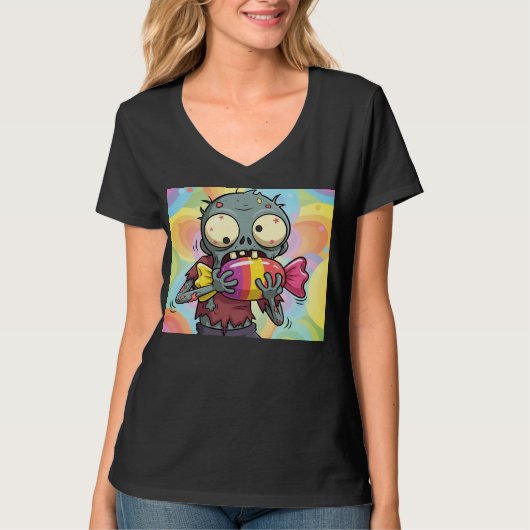 Kinderfreundliche Halloween-Illustration T-Shirt (Vorderseite)