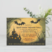 Kinderfreundliche Halloween-Party Einladung (Stehend Vorderseite)