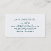 Kinderfreundliche Kinderarzt-Visitenkarte Visitenkarte (Rückseite)