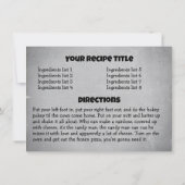 Kinderfreundliche Kochkarte Einladung (Rückseite)