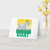 Kinderfreundliche Ziege Karte (Gelbe Blume)