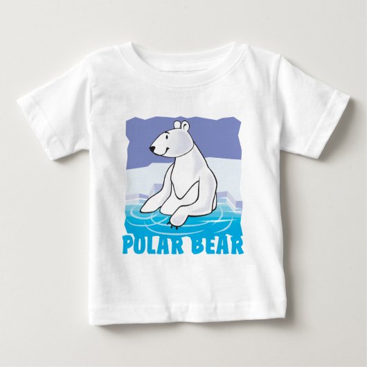 Kinderfreundlicher Eisbär Baby T-shirt (Vorderseite)