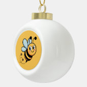 Kinderfreundliches Bienenmaskottchen mit gepunktet Keramik Kugel-Ornament (Rechts)