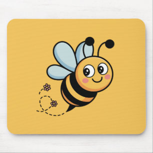 Kinderfreundliches Bienenmaskottchen mit gepunktet Mousepad